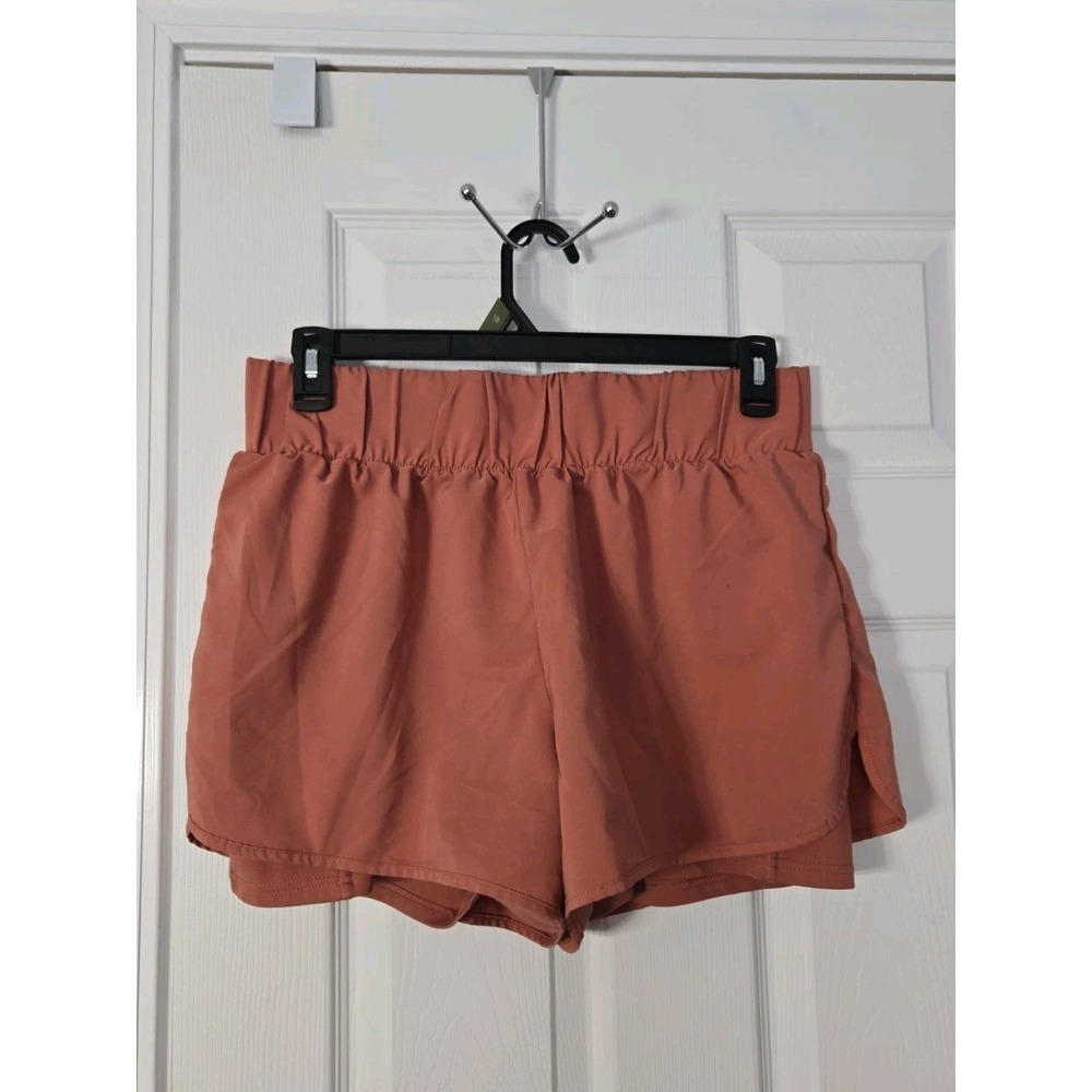 Ebb & Flow Camal 2-in-1 Flowy Athletic Running Shorts - Women's Size Large